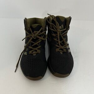 Adidas Olive and Black Sneakers boys size 6